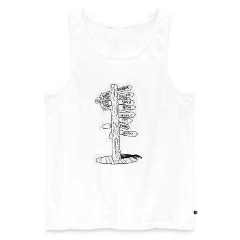 Travel vacation trip camping - Men's Premium Organic Tank Top - white - Front - AI Model Male 178 light (178cm)
