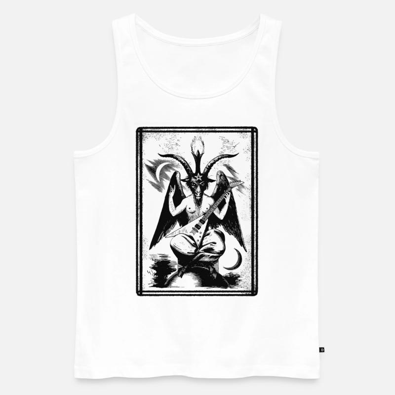 Baphomet flèche blanche transparente - Débardeur bio Premium Homme - blanc