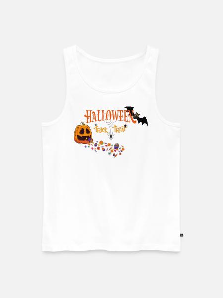 Halloween Trick or Treat - Männer Premium Bio Tank Top - Weiß