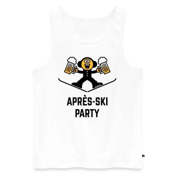 Après-Ski Party (Bier / Karikatur / 3C) - Männer Premium Bio Tank Top - Weiß - Vorne - AI Model Male 178 light (178cm)