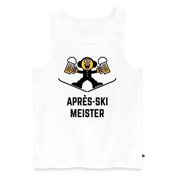 Après-Ski Meister (Bier / Karikatur / 3C) - Männer Premium Bio Tank Top - Weiß - Vorne - AI Model Male 178 light (178cm)