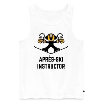 Après-Ski Instructor (Bier / Karikatur / 3C) - Männer Premium Bio Tank Top - Weiß - Vorne - AI Model Male 178 light (178cm)