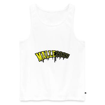 Malle 2025 - Männer Premium Bio Tank Top - Weiß - Vorne - Michal (187cm)