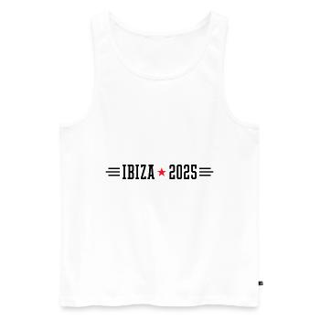Ibiza 2025 - Men's Premium Organic Tank Top - white - Front - AI Model Male 178 light (178cm)