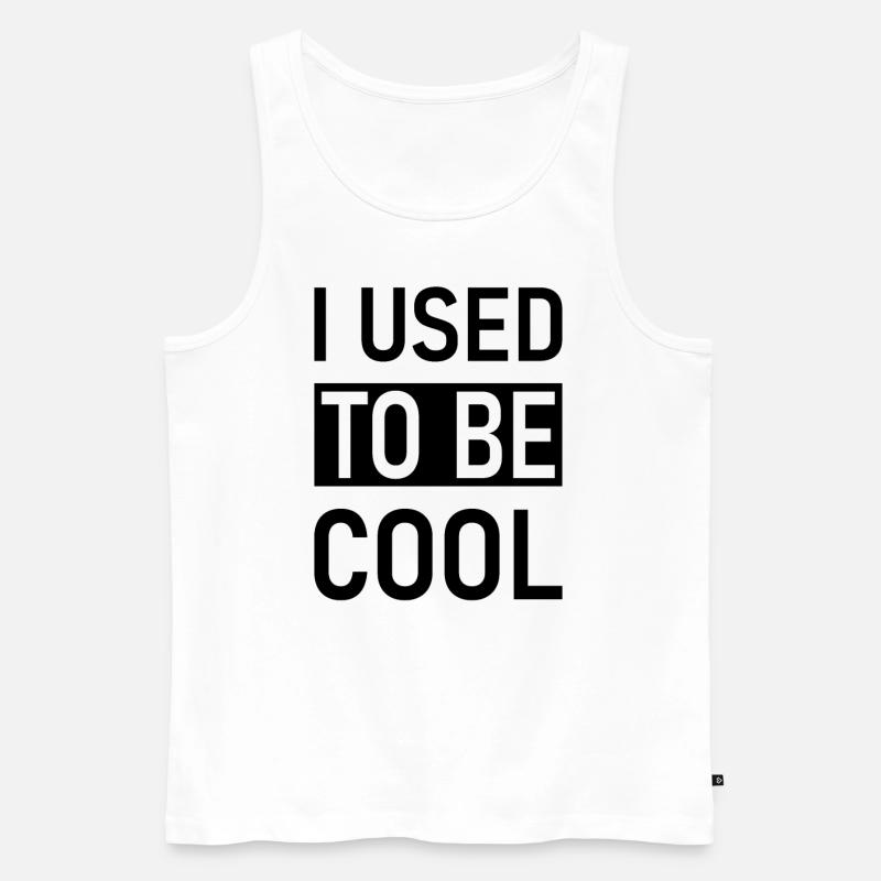 Früher war ich cool - Männer Premium Bio Tank Top - Weiß