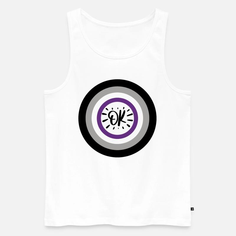 Asexual OK - Männer Premium Bio Tank Top - Weiß