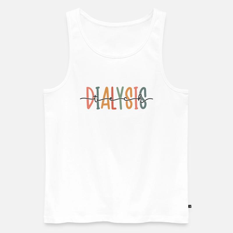 Dialyse-Tech Lustiger Dialysetechniker Dialyse - Männer Premium Bio Tank Top - Weiß