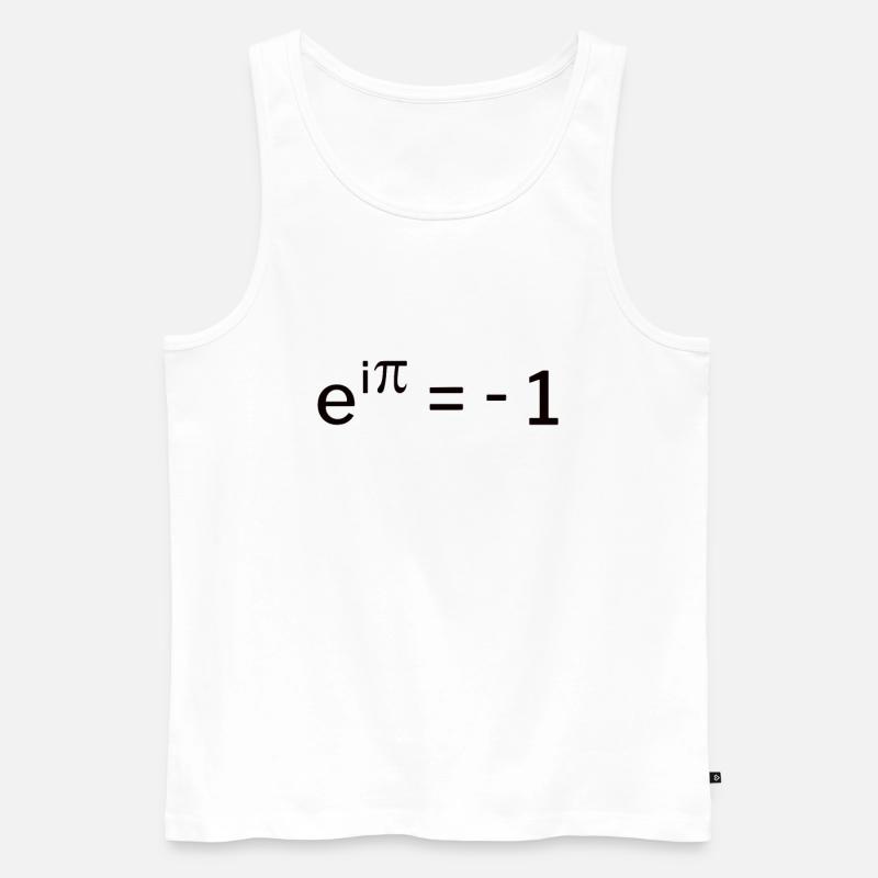 e^i pi + = -1 - Eulersche Identität Geschenkidee - Männer Premium Bio Tank Top - Weiß
