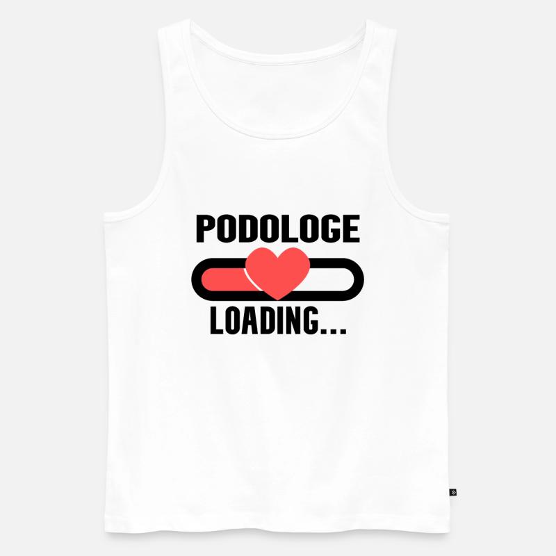 Podologe Loading - Männer Premium Bio Tank Top - Weiß