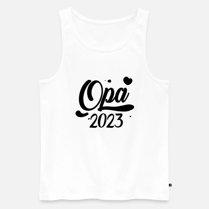 Opa 2023 loading - Männer Premium Bio Tank Top - Weiß