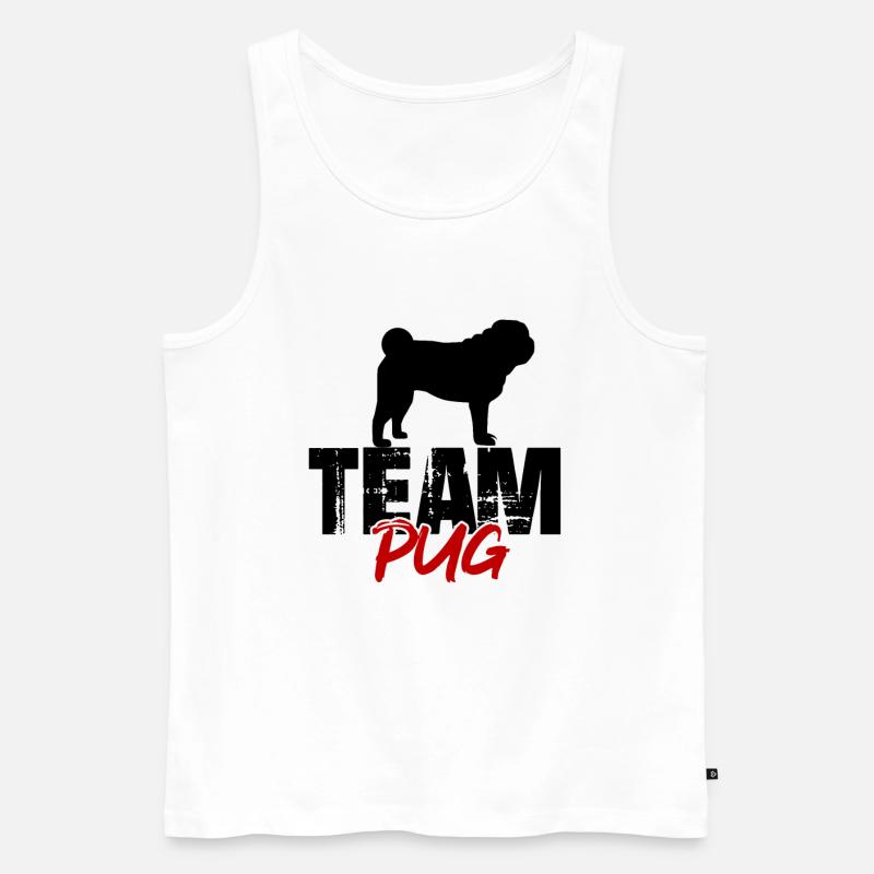 Team Mops - Männer Premium Bio Tank Top - Weiß
