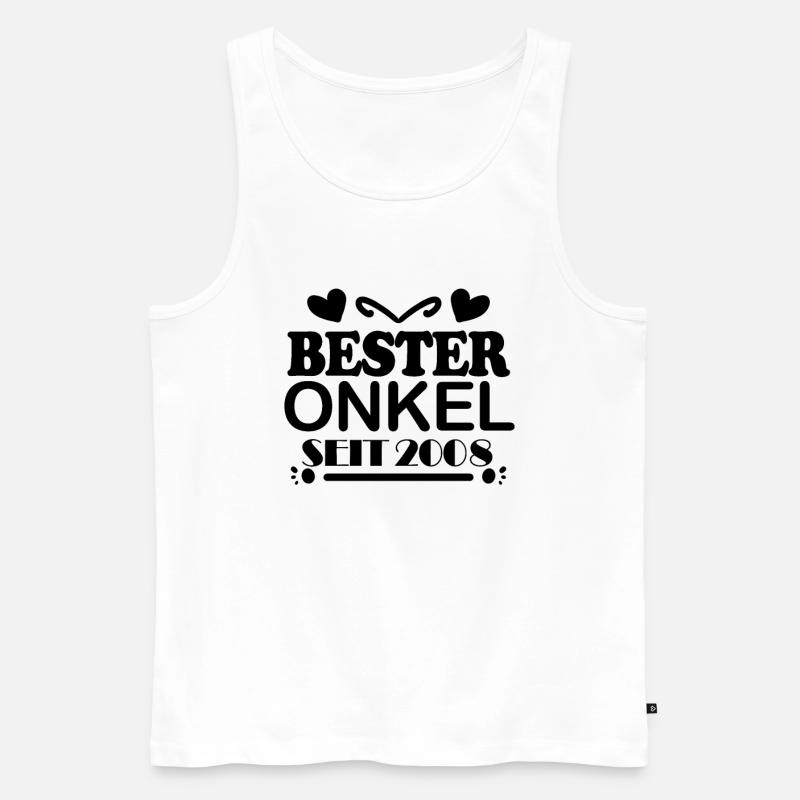 Bester Onkel seit 2008 - Männer Premium Bio Tank Top - Weiß
