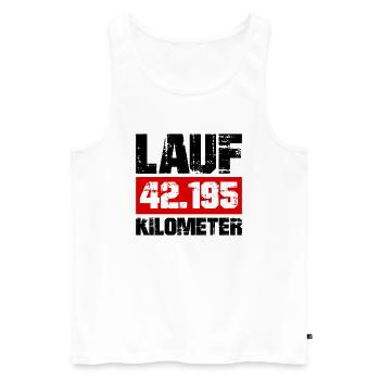 Courir le défi du marathon de 26,2 miles - Débardeur bio Premium Homme - blanc - Devant - Michal (187cm)
