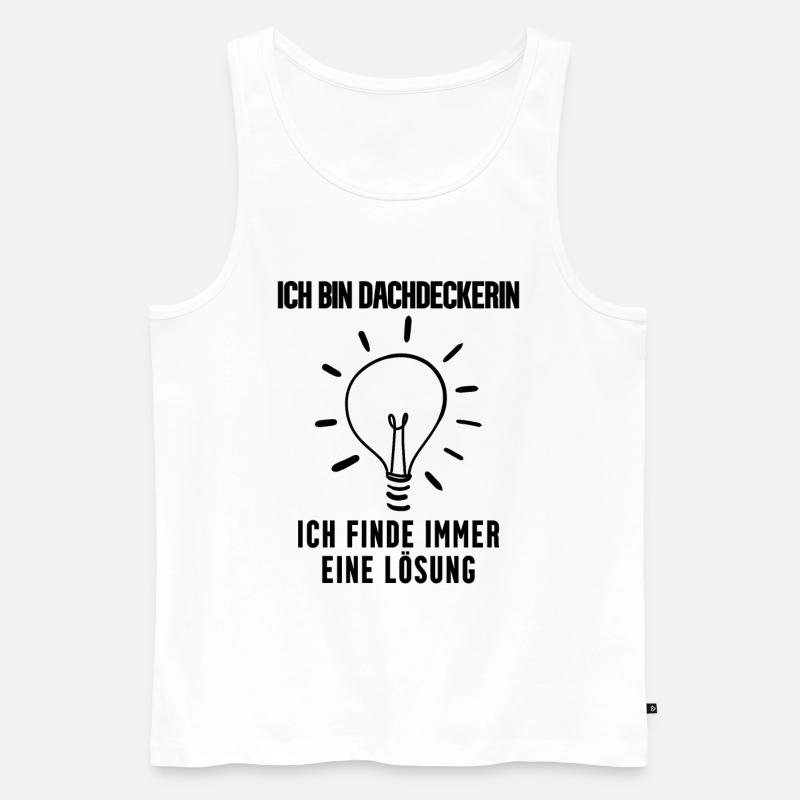 Dachdeckerin Geschenk - Männer Premium Bio Tank Top - Weiß