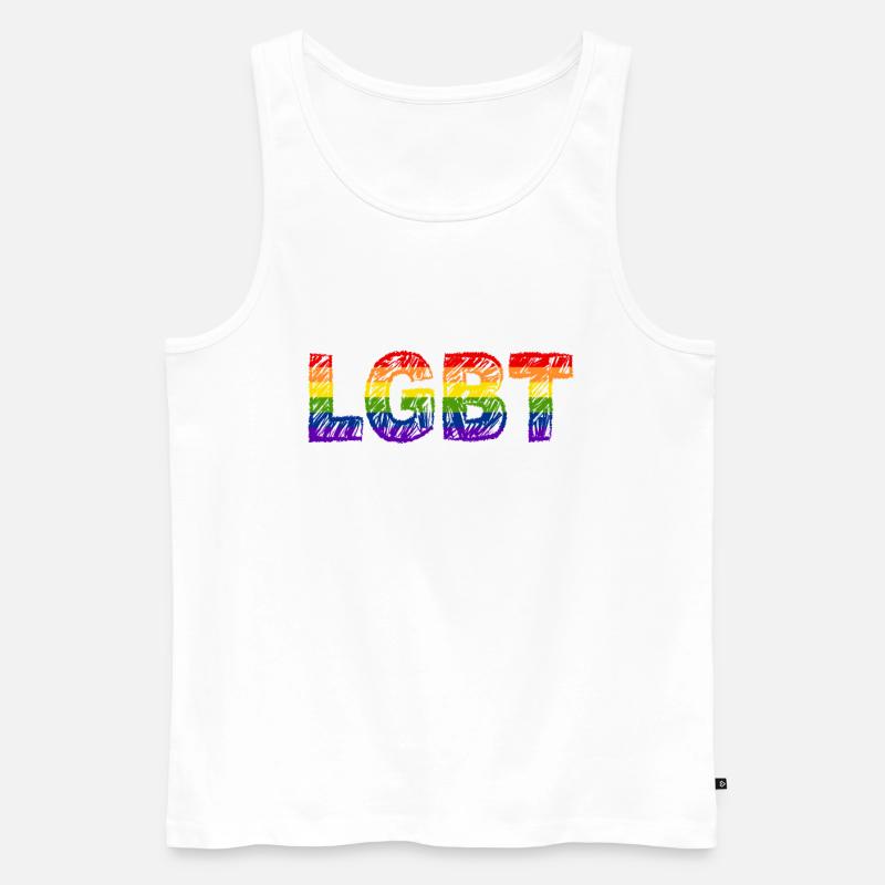 Pride LGBT Statement - Männer Premium Bio Tank Top - Weiß