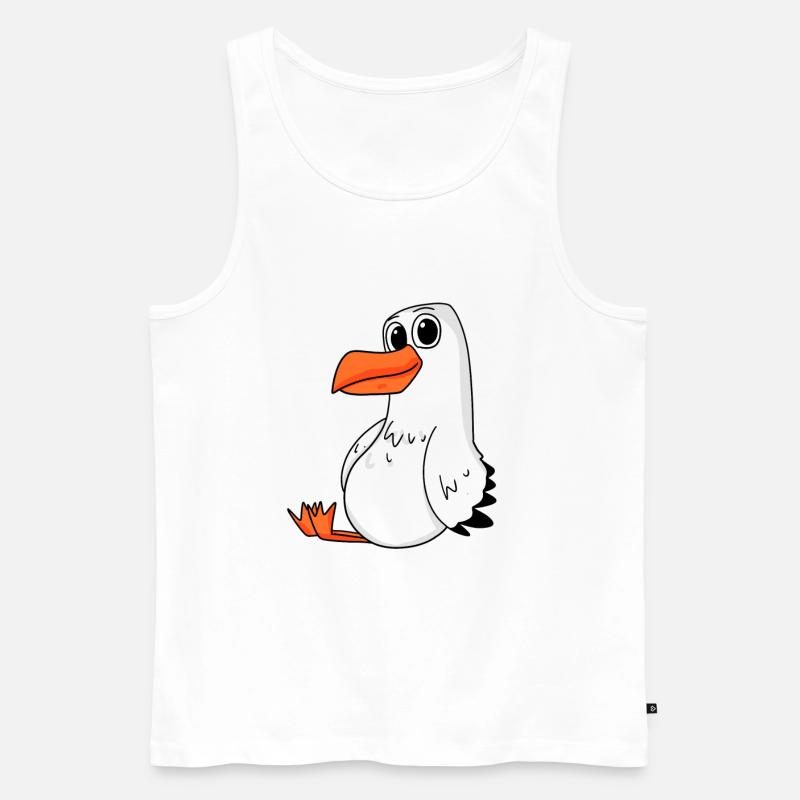 Möwe - Männer Premium Bio Tank Top - Weiß