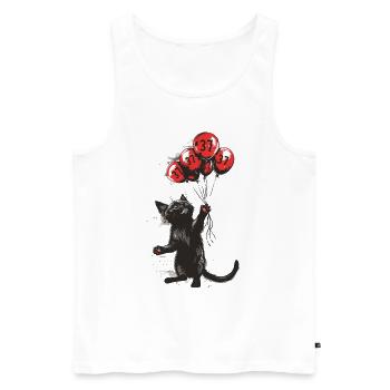 37 Jahre Geschenk 37. Geburtstag Katze - Männer Premium Bio Tank Top - Weiß - Vorne - Michal (187cm)