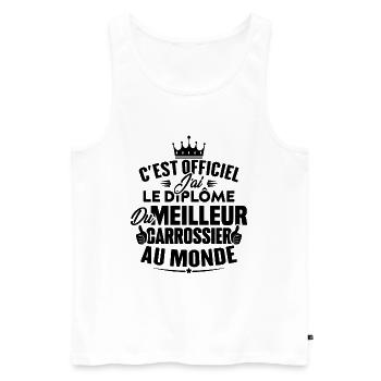 Meilleur carrossier au monde - Débardeur bio Premium Homme - blanc - Devant - Michal (187cm)