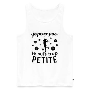 Ich kann nicht, ich bin zu klein - Männer Premium Bio Tank Top - Weiß - Vorne - AI Model Male 178 light (178cm)