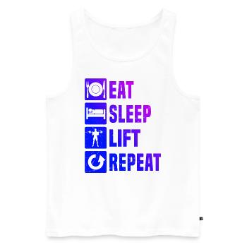 Weightlifting Women's Fitness Strength Training Endurance - Men's Premium Organic Tank Top - white - Front - Michal (187cm)