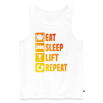Cardio Endurance Training Women Weightlifting - Men's Premium Organic Tank Top - white - Front - Michal (187cm)