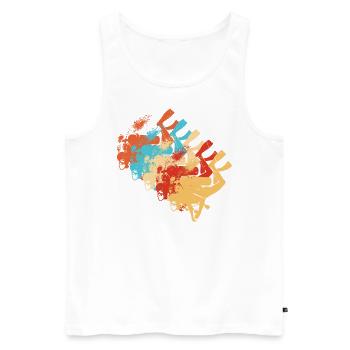 Free Dive Diver Diver Diving Scuba Diver - Men's Premium Organic Tank Top - white - Front - Michal (187cm)