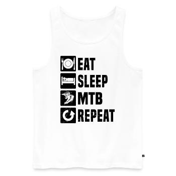 Cycling Cycling Mountain biking Mountain bikers - Men's Premium Organic Tank Top - white - Front - Michal (187cm)