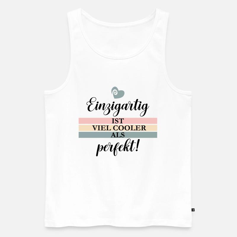 Einzigartig - Männer Premium Bio Tank Top - Weiß