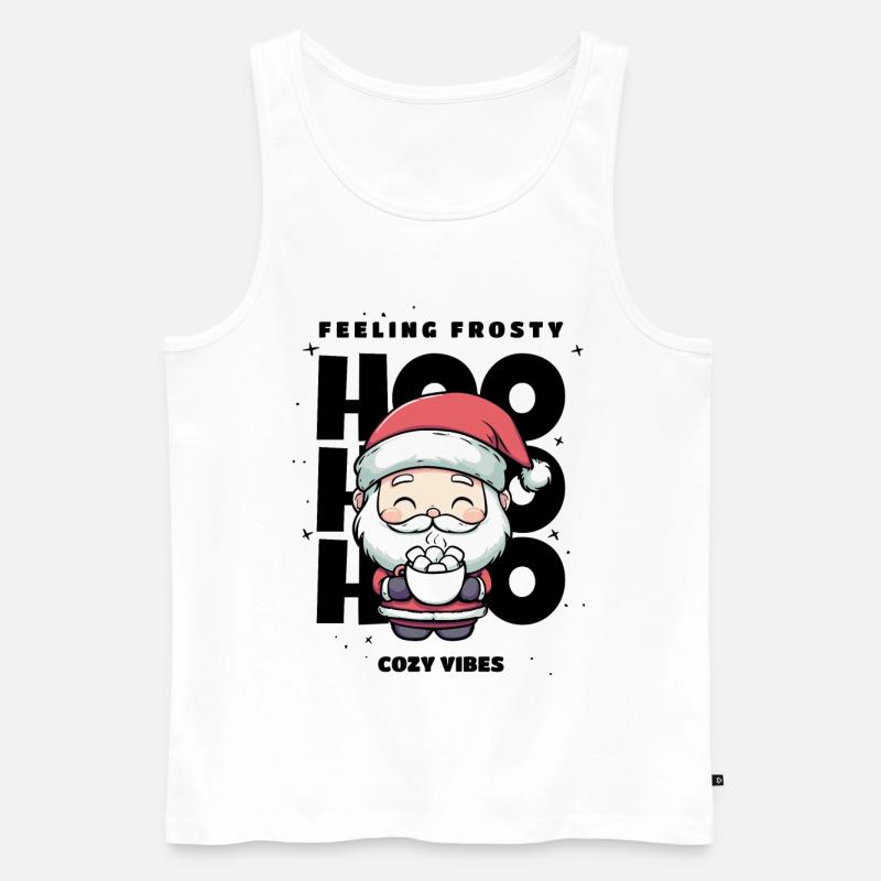 Weihnachten Pullover - Weihnachtsmann, Geschenk - Männer Premium Bio Tank Top - Weiß