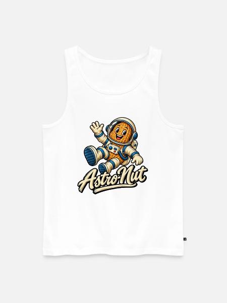 Astro-Nut - Männer Premium Bio Tank Top - Weiß