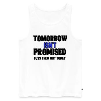 FUCK THIS SHIT Lustig Sarkasmus T-Shirt - Männer Premium Bio Tank Top - Weiß - Vorne - AI Model Male 178 light (178cm)