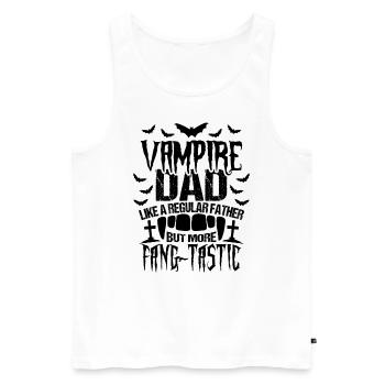 Papa vampire Halloween - Débardeur bio Premium Homme - blanc - Devant - Michal (187cm)