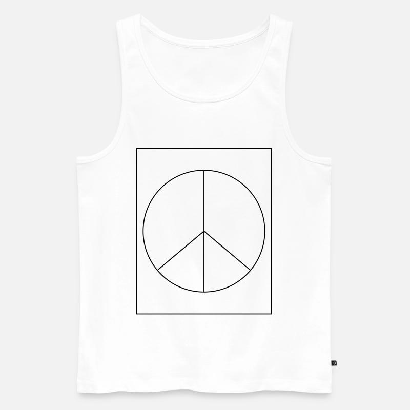 Peace - Männer Premium Bio Tank Top - Weiß