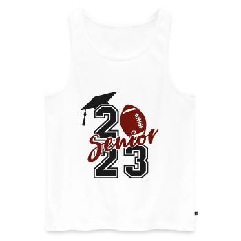 Football 2023 Senior - Débardeur bio Premium Homme - blanc - Devant - AI Model Male 178 light (178cm)