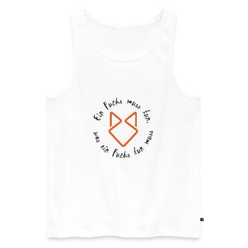 Ein Fuchs muss tun, Füchse, Beginner - Männer Premium Bio Tank Top - Weiß - Vorne - Michal (187cm)