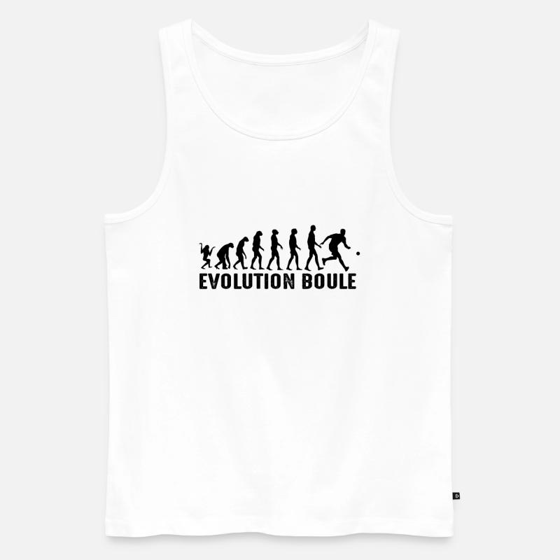 Boule Evolution Boulespieler Petanque Geschenk - Männer Premium Bio Tank Top - Weiß
