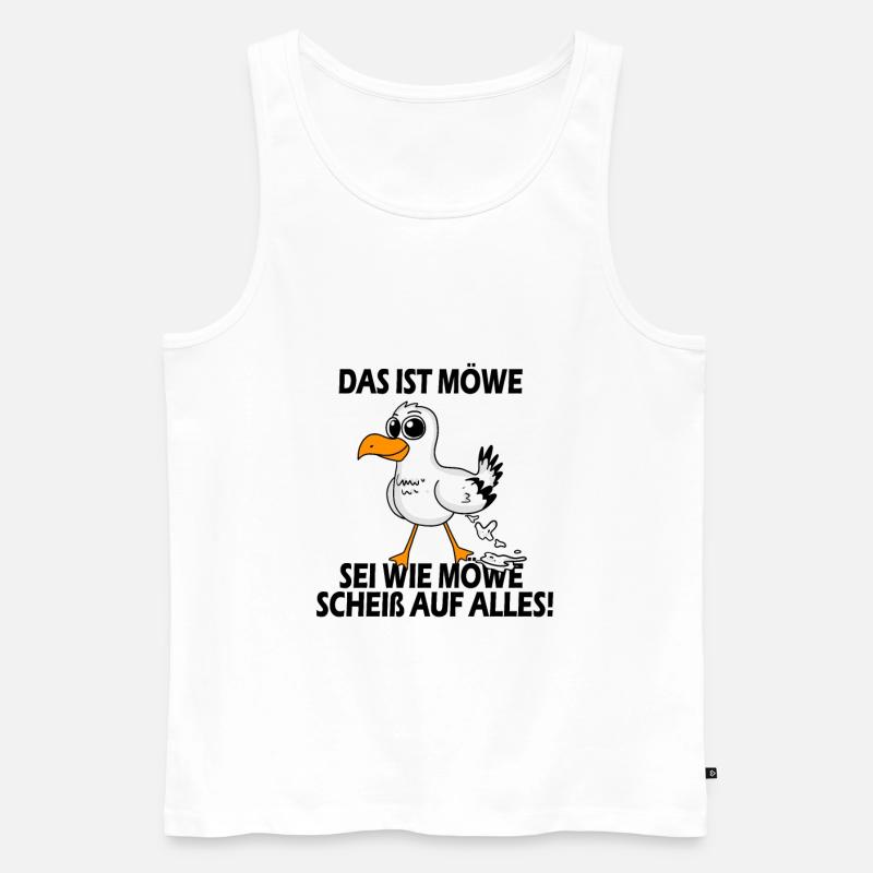 Sei wie Möwe - Männer Premium Bio Tank Top - Weiß