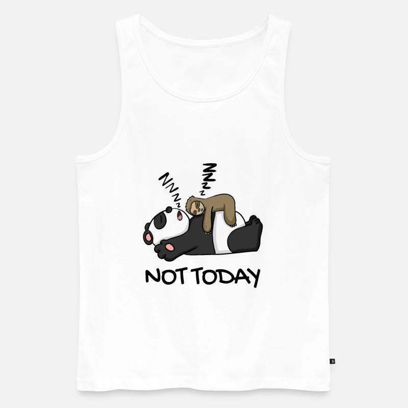 Faultier und Panda - Männer Premium Bio Tank Top - Weiß