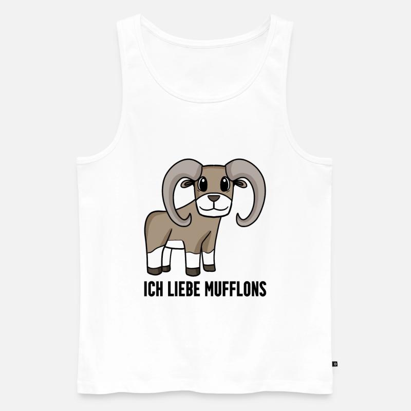 Mufflon Wildschaf - Männer Premium Bio Tank Top - Weiß