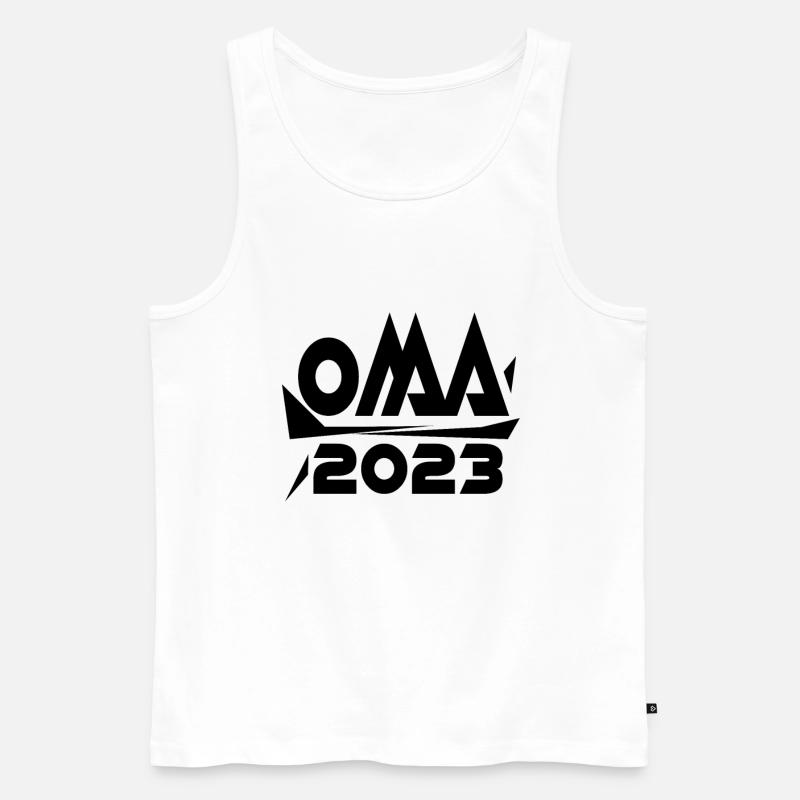 Großmutter 2023 - Oma Geschenk - Männer Premium Bio Tank Top - Weiß