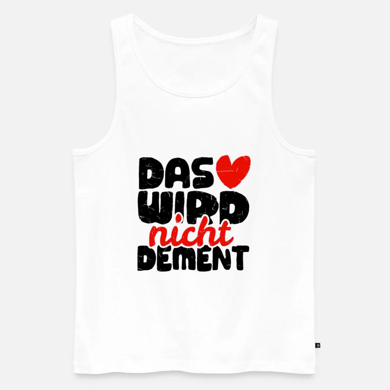 Das Herz wird nicht dement - Männer Premium Bio Tank Top - Weiß