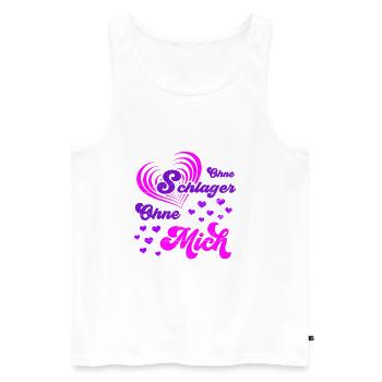 VOLKSMUSIK SCHLAGER SÄNGER KOSTÜM GESCHENK - Männer Premium Bio Tank Top - Weiß - Vorne - Michal (187cm)