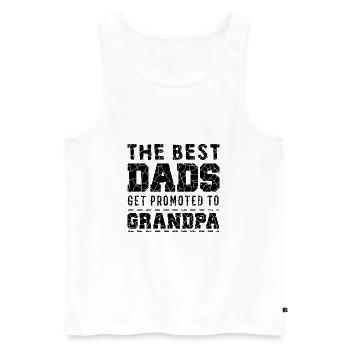 Papa Opa Vatertag - Männer Premium Bio Tank Top - Weiß - Vorne - Michal (187cm)