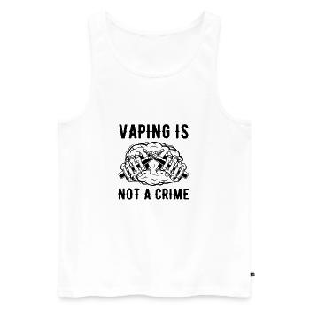 Vaping is not a Crime - Vape - Smoke - Dampfen - Men's Premium Organic Tank Top - white - Front - AI Model Male 178 light (178cm)