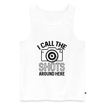 Fotograf Lustig Fotografieren Fotografie Spruch - Männer Premium Bio Tank Top - Weiß - Vorne - Michal (187cm)