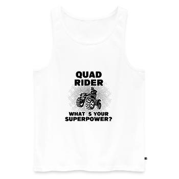 Quad ATV Offroad Spruch Lustig Quad Geschenk - Männer Premium Bio Tank Top - Weiß - Vorne - AI Model Male 178 light (178cm)