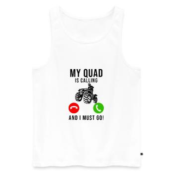 Quad Quad Riders Quad Ride ATV - Men's Premium Organic Tank Top - white - Front - AI Model Male 178 light (178cm)