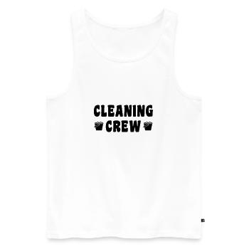 Cleaner Cleaning lady Cleaner Domestic help - Men's Premium Organic Tank Top - white - Front - Michal (187cm)