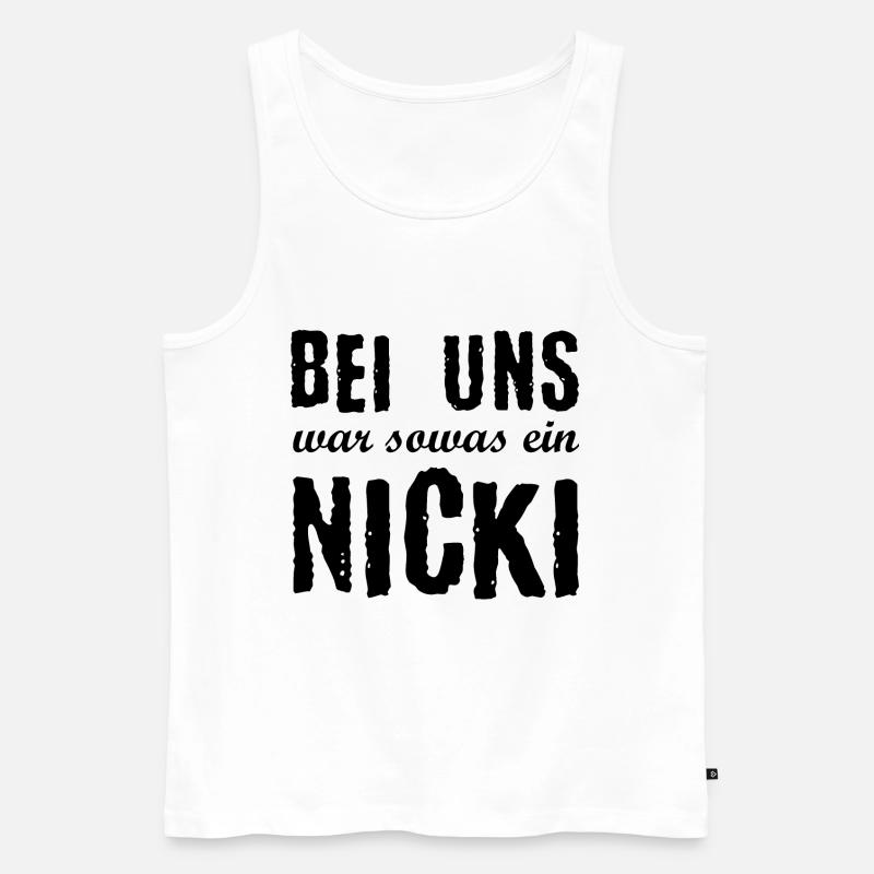 DDR Nicki Ostalgie Osten Geschenkidee - Männer Premium Bio Tank Top - Weiß