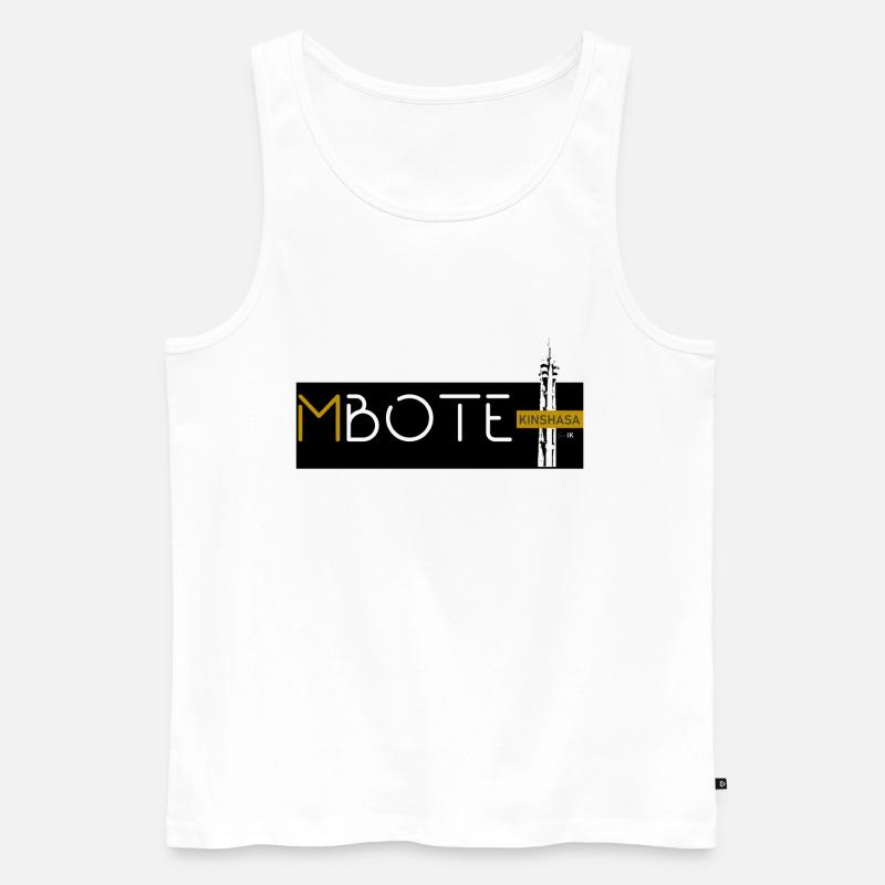 MBOTE KINSHASA 2 - Männer Premium Bio Tank Top - Weiß
